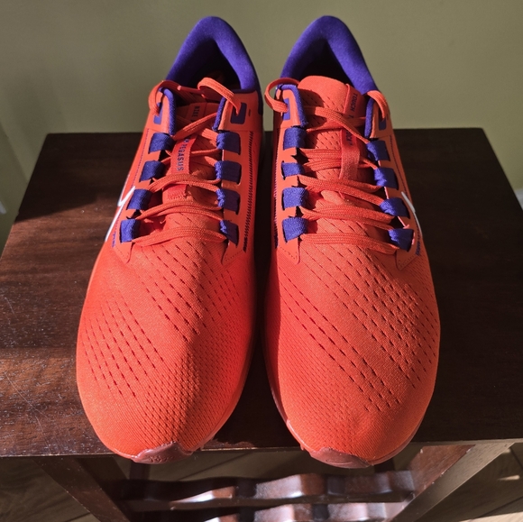 Nike Air Zoom Pegasus 38 Clemson Tigers Running Shoes DJ0819-800 Men's Size 12.5 - Picture 1 of 8